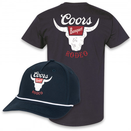 Coors Banquet Rodeo Hat and T-Shirt Combo