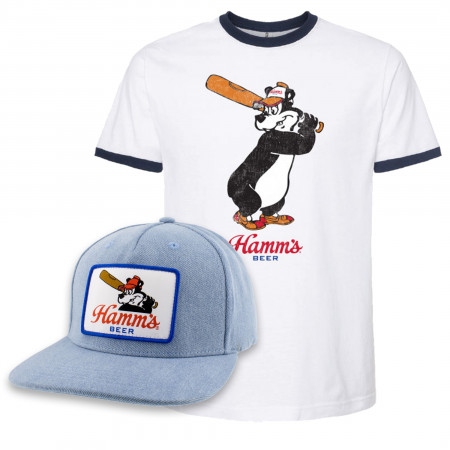 Hamm's Beer Baseball Hat and T-Shirt Combo