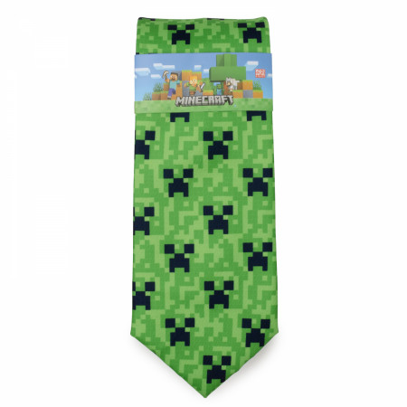 Minecraft Creeper Green Men's Tie