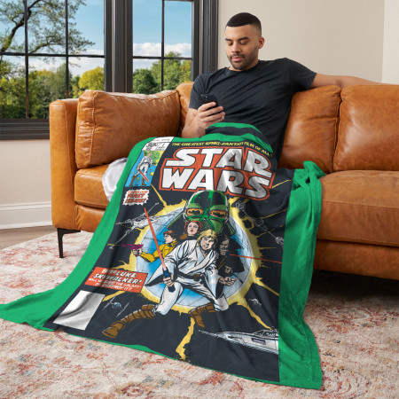 Star Wars Comic Book Luke Skywalker Silk Touch Throw Blanket