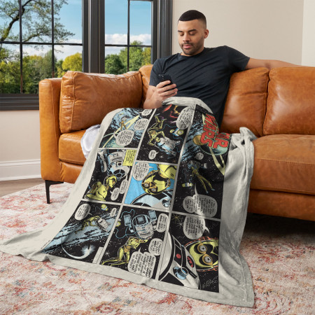 Star Wars Comic Panels R2-D2/C-3PO Silk Touch Throw Blanket