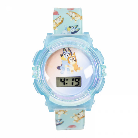 Bluey Flashing  LCD Watch with Printed Balloon Straps