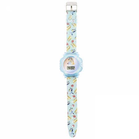 Bluey Flashing  LCD Watch with Printed Balloon Straps