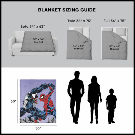 Spider-Man Venom and Spidey Fight Silk Touch Throw Blanket