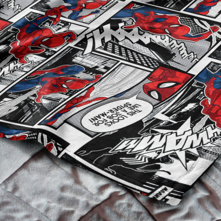 Spider-Man Comic Pattern Silk Touch Throw Blanket