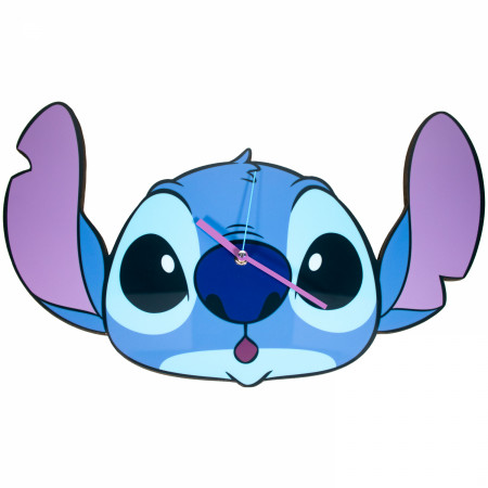 Lilo and Stitch Face Shaped Analog Wall Clock