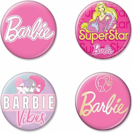 Barbie Superstar 4-piece Button Set