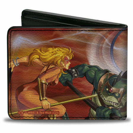 Thundercats Slithe Cheetara Tygra Battle Scene Bi-Fold Wallet