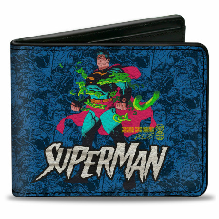 Superman Breaking Chains Action Poses Bi-Fold Wallet