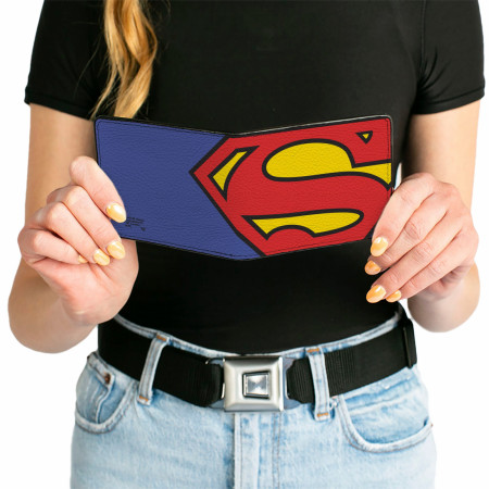 Superman Close-Up Logo Bi-Fold Wallet