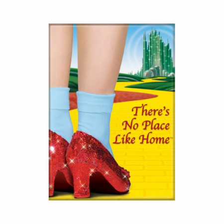 Wizard of Oz Ruby Slippers "There's No Place Like Home" Magnet