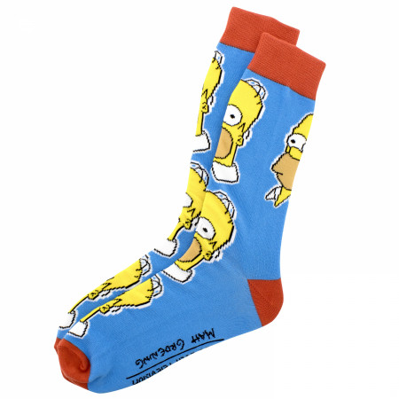 The Simpsons Bart Homer and Krusty 6-Pack Crew Socks