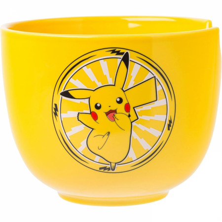 Pokemon Pikachu Lightning 20oz Ramen Bowl w/ Chopsticks and Spoon