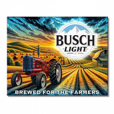 Busch Light Brewed for The Farmers Tin Sign