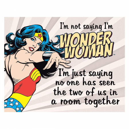 Wonder Woman Same Room Tin Sign