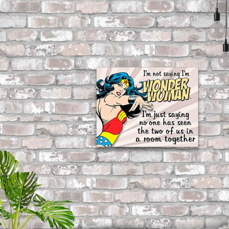 Wonder Woman Same Room Tin Sign