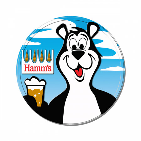 Hamm's Beer Round Embossed Tin Sign