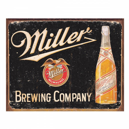 Miller Brewing Vintage Tin Sign