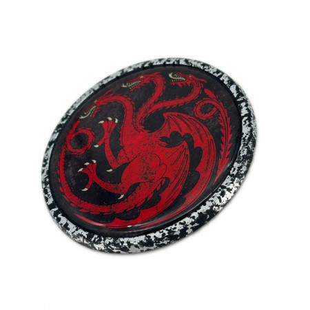 Game of Thrones House Targaryen Distressed Chrome Metal Car Emblem