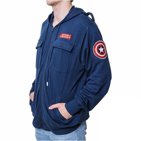 Captain America Patch Shield Jacket Hoodie