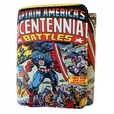 Captain America Bicentennial Battles Trifold Wallet in Collectors Tin