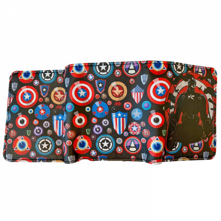 Captain America Shadow Trifold Wallet in Collectors Tin