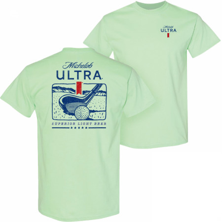 Michelob Ultra Golf Driver Green Colorway Front and Back Print T-Shirt