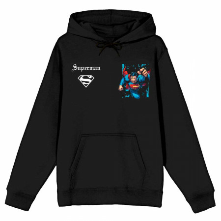 Superman Comic Covers Front and Back Print Pullover Hoodie