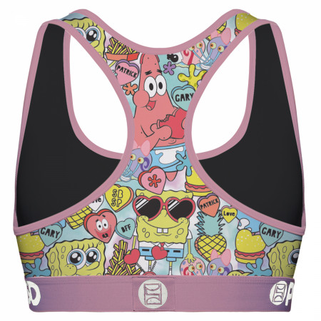 SpongeBob SquarePants XOXO PSD Sports Bra