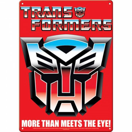 Transformers Autobots More than Meets the Eye Metal Sign