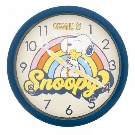 Peanuts Snoopy and Woodstock Rainbow 12" Wall Clock