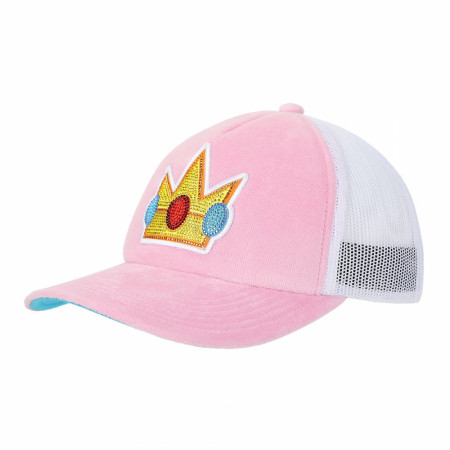 Super Mario Bros. Princess Peach Rhinesone and Velvet Trucker Hat