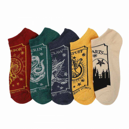 Harry Potter Hogwarts Houses Celestial 5-Pack Ankle Socks