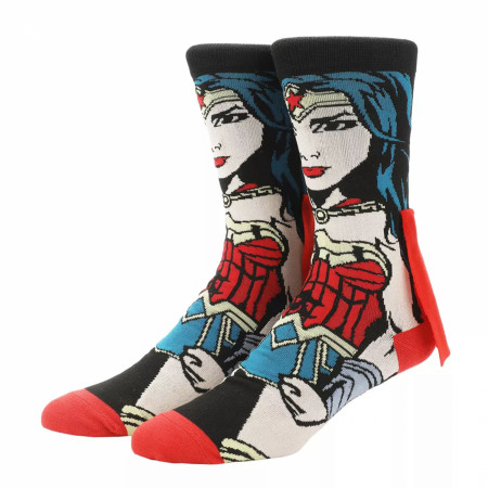 Wonder Woman 360-Print Socks with Cape