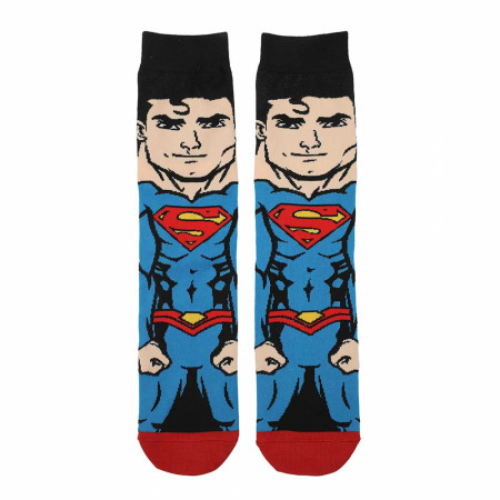 Superman Rebirth 360-Print Crew Socks with Cape