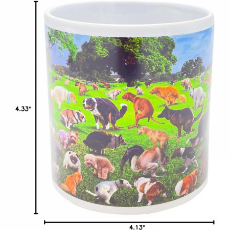 Pooping Puppies Novelty Ceramic 22-Ounce Mug