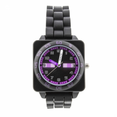 Minecraft Enderman Time Teacher Analog Watch with Rubber Strap