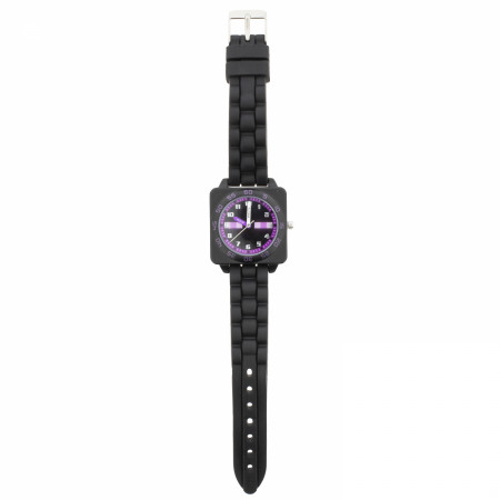 Minecraft Enderman Time Teacher Analog Watch with Rubber Strap