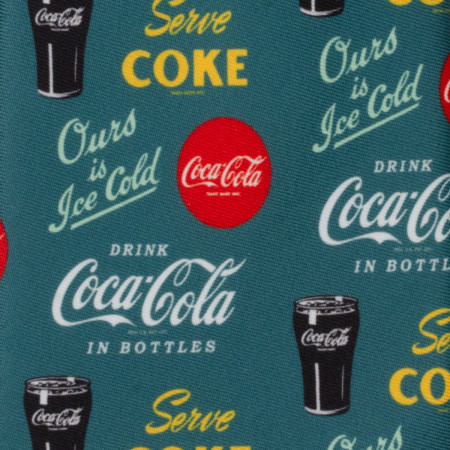 Coca-Cola Repeating Logos Green Neck Tie