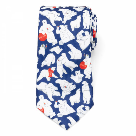 Coca-Cola Iconic Polar Bears on Navy Blue Neck Tie