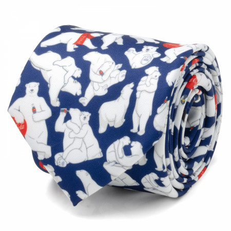 Coca-Cola Iconic Polar Bears on Navy Blue Neck Tie