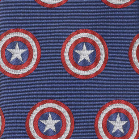 Captain America Hidden Message Blue Men's Tie