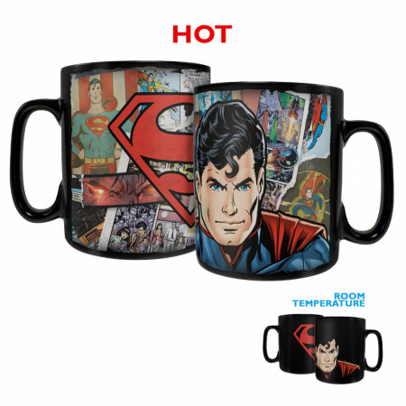 Superman Papercut Comic Morphing Mugs Heat-Change 16oz Mug