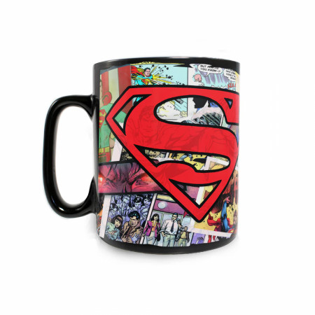 Superman Papercut Comic Morphing Mugs Heat-Change 16oz Mug