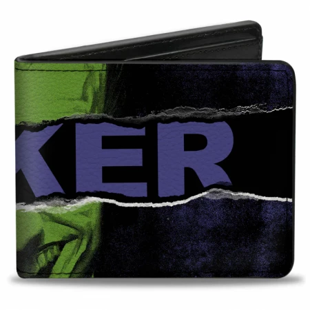 The Joker Logo Torn Smile Bi-Fold Wallet