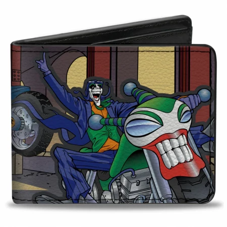 Batman Chasing Joker on Motorcycles Bi-Fold Wallet