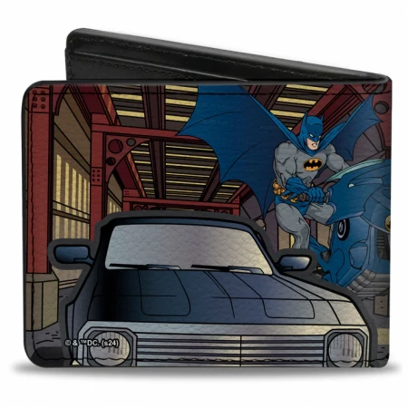 Batman Chasing Joker on Motorcycles Bi-Fold Wallet