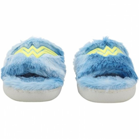 Product image 3 for Wonder Woman Embroidered Logo Patch Women's Fuzzy Slippers