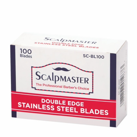 Product image 2 for Burmax Scalpmaster Double Edge Stainless Steel Razor Blades, 100-ct