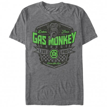 Gas Monkey Garage Monkey Brand Gray T-Shirt